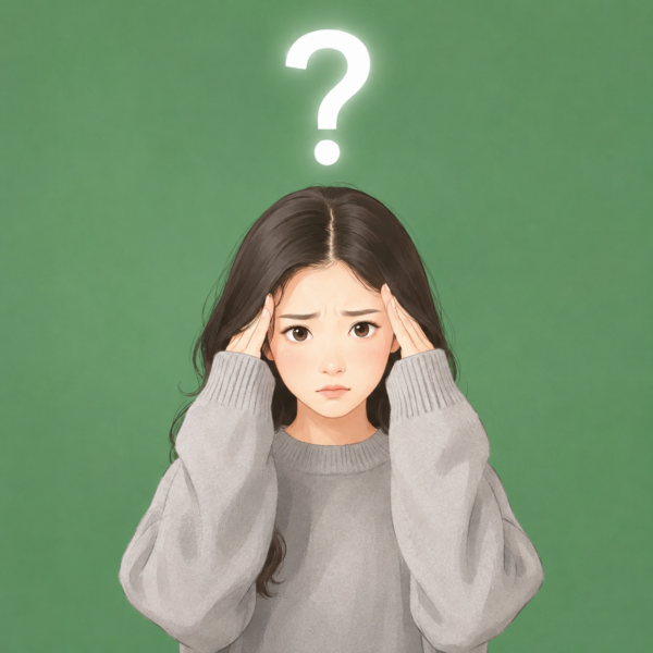考え込んでいる女性