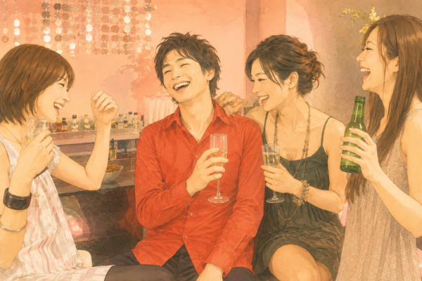 お酒を楽しむ男女